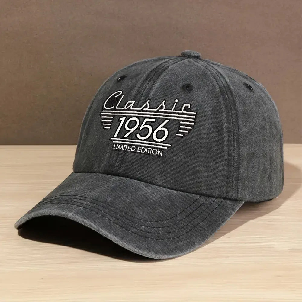 Personalisierte Baseballkappe aus gewaschenem Denim – individueller Vintage-Look, ein einzigartiges Geschenk für den Vater oder einen Freund