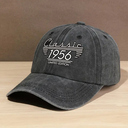 Personalisierte Baseballkappe aus gewaschenem Denim – individueller Vintage-Look, ein einzigartiges Geschenk für den Vater oder einen Freund