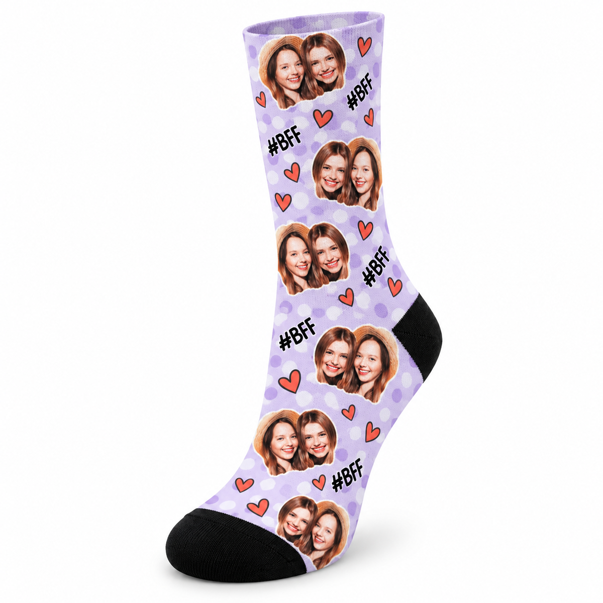 Personalisierte Socken mit Gesicht, Fotosocken für beste Freunde, Socken mit eigenem Foto, Lustiges Fotogeschenk für sie, ihn und beste Freunde