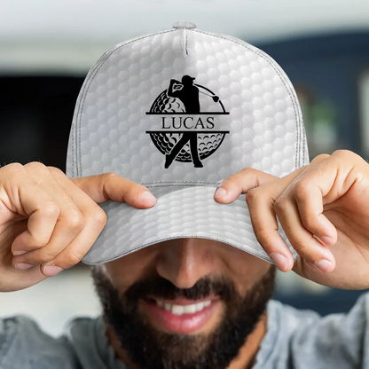 Personalisierte klassische Cap im Golf-inspirierten Monogramm-Stil – Ein einzigartiger Sonnenschutz für jeden Tag: das ideale Geschenk für ihn