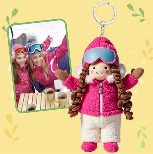 Personalisierter Baby-Foto-Plüschpuppen-Schlüsselanhänger