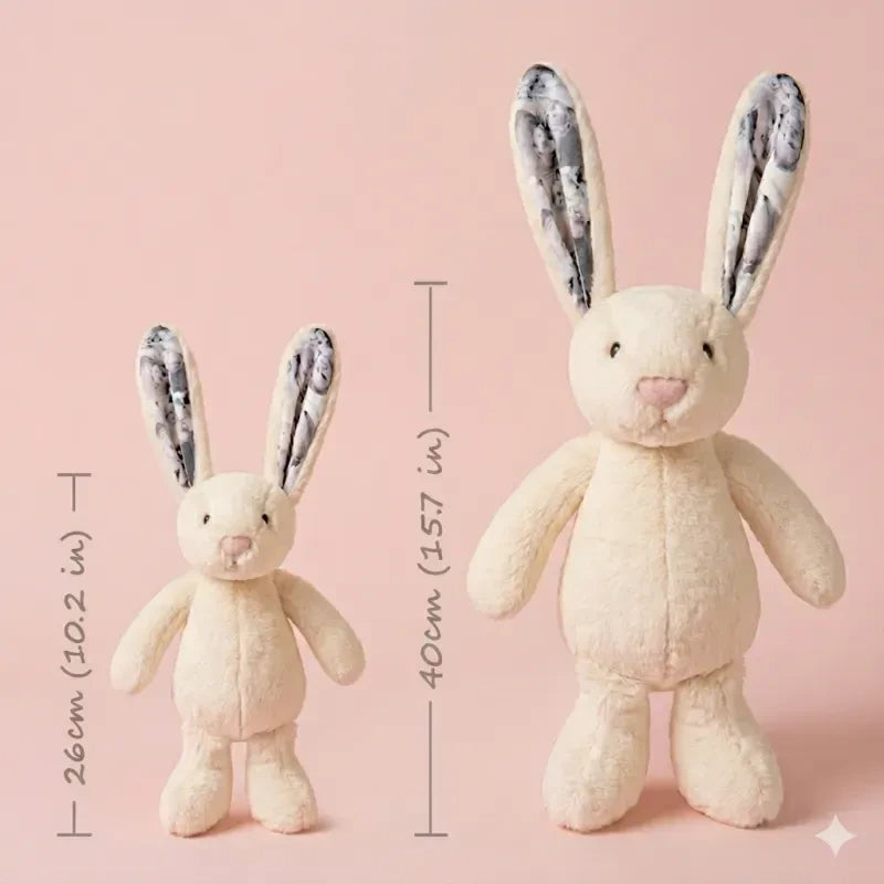 Personalisierter Fotohase als Plüschtier – Geschenkidee mit verstecktem Ohr für Paare zum Jahrestag oder Muttertag