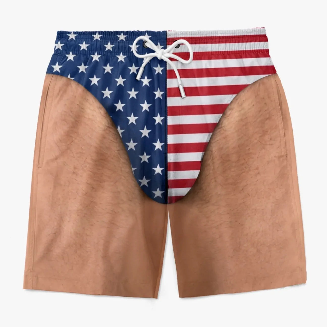 Benutzerdefinierte lustige patriotische Männer Schwimmhosen - personalisierte Sommerurlaub und Reisegeschenke für Männer - Freiheit und Chill