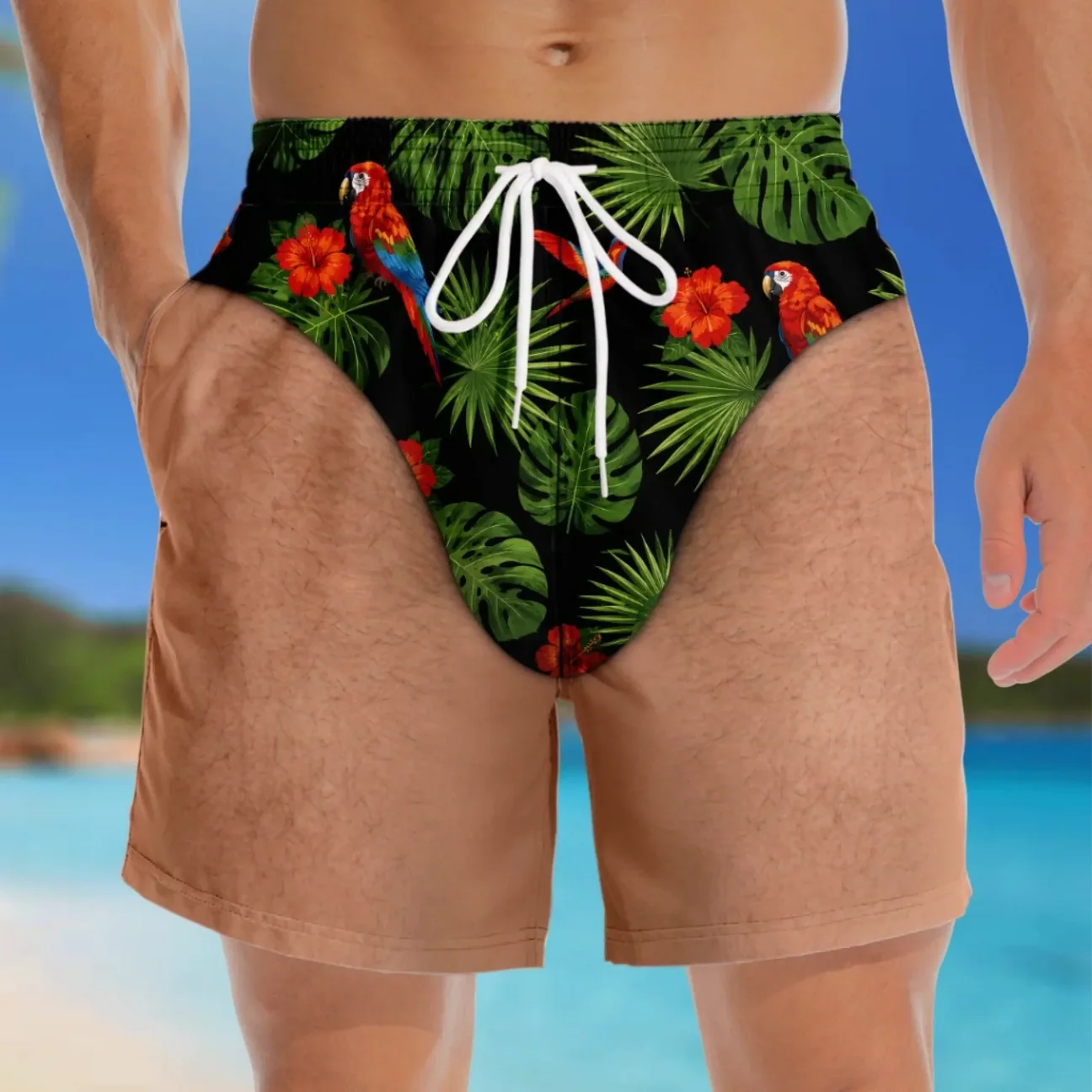 Benutzerdefinierte lustige Männer Schwimmhosen - personalisierte Sommerurlaub und Reisegeschenke für Männer - natürlich gut aussehen