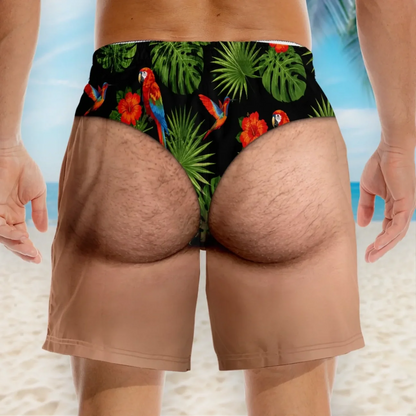 Benutzerdefinierte lustige Männer Schwimmhosen - personalisierte Sommerurlaub und Reisegeschenke für Männer - natürlich gut aussehen