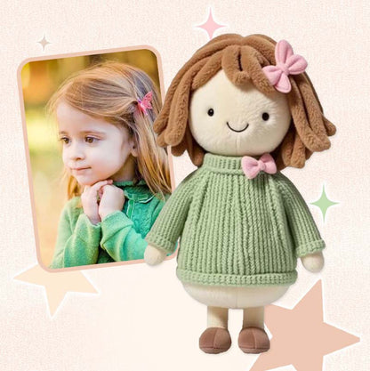 Personalisierter Plüschpuppen-Schlüsselanhänger mit Fotodruck – Einzigartige Weihnachtsgeschenke