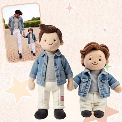 Personalisiertes Schwesterfoto-3D-Plüschpuppen-Schlüsselanhänger-Kissen