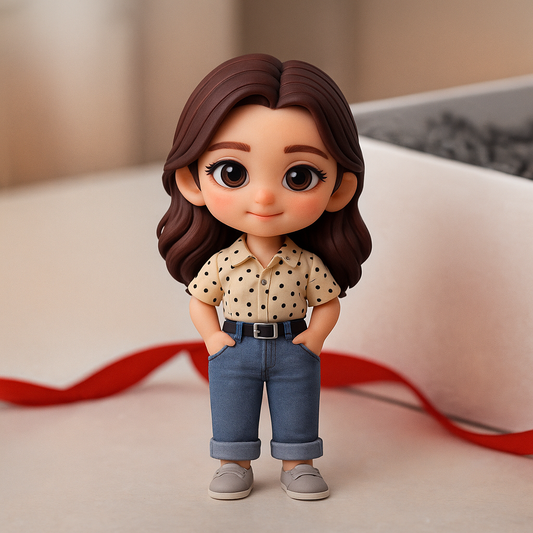 Personalisierte 3D-Familienfigur - Individuelles Familiendenkmal zum Jubiläum