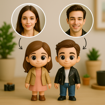 Personalisierte 3D-Actionfigur vom Foto – Geschäftsfrau Mini-Figur, individuelles Geschenk für Frauen