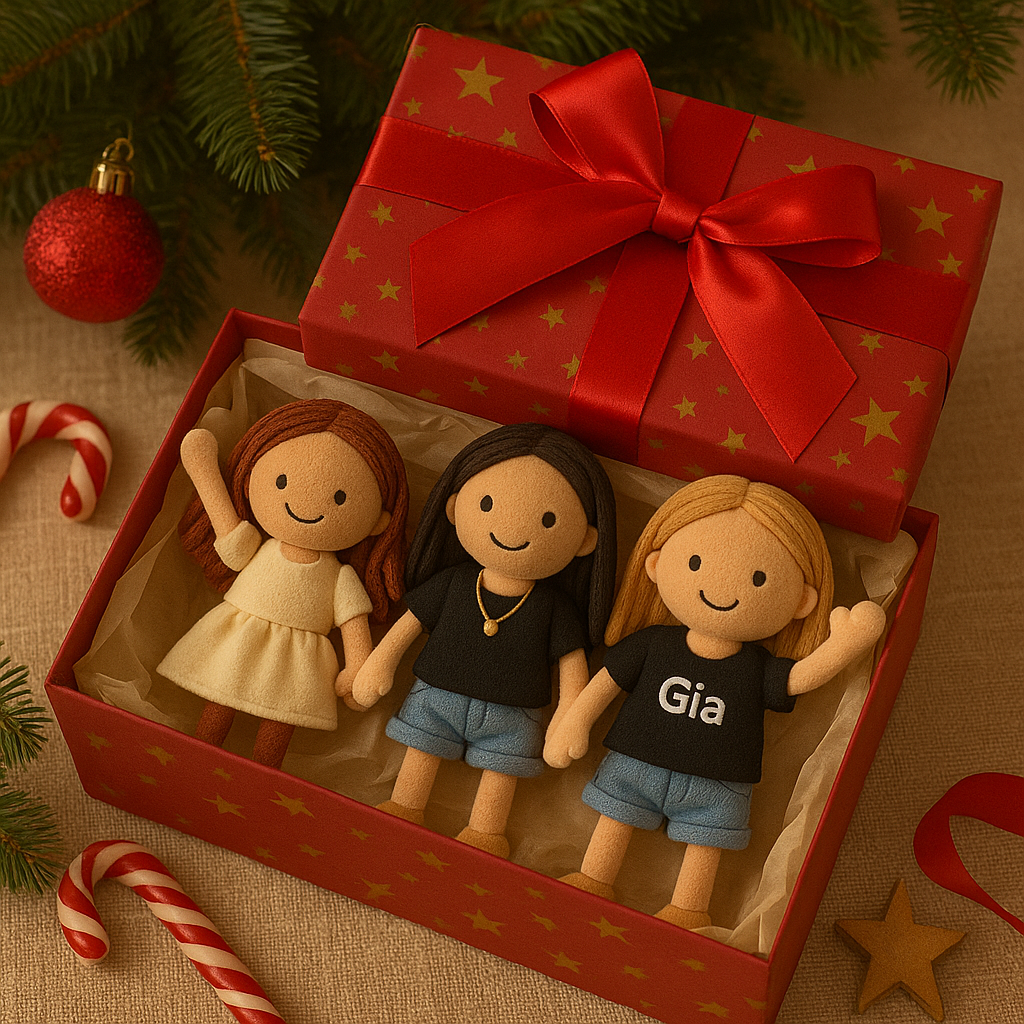 Personalisierter 3D-Plüschpuppen-Schlüsselanhänger/Kissen mit Foto der Schwester – das perfekte Geschenk für Ihre Schwester
