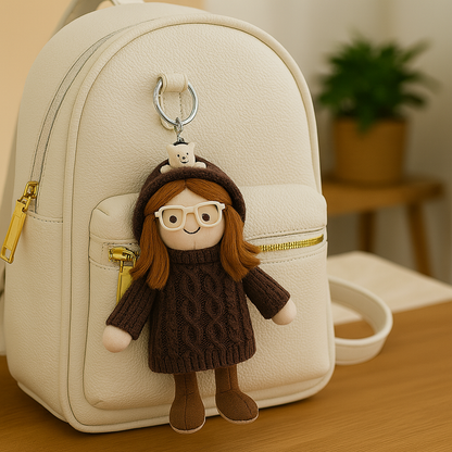 Personalisierte Plüschpuppen-Schlüsselanhänger mit Foto als Weihnachtsgeschenk – Geschenk für Sie