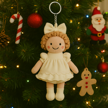 Personalisierter 3D-Plüschpuppen-Schlüsselanhänger/Kissen mit Babyfoto