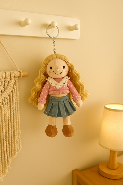 Personalisierter Foto-3D-Plüschpuppen-Schlüsselanhänger