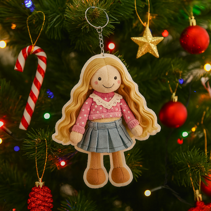 Personalisierter Foto-3D-Plüschpuppen-Schlüsselanhänger