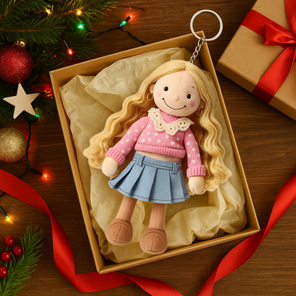 Personalisierter Foto-3D-Plüschpuppen-Schlüsselanhänger