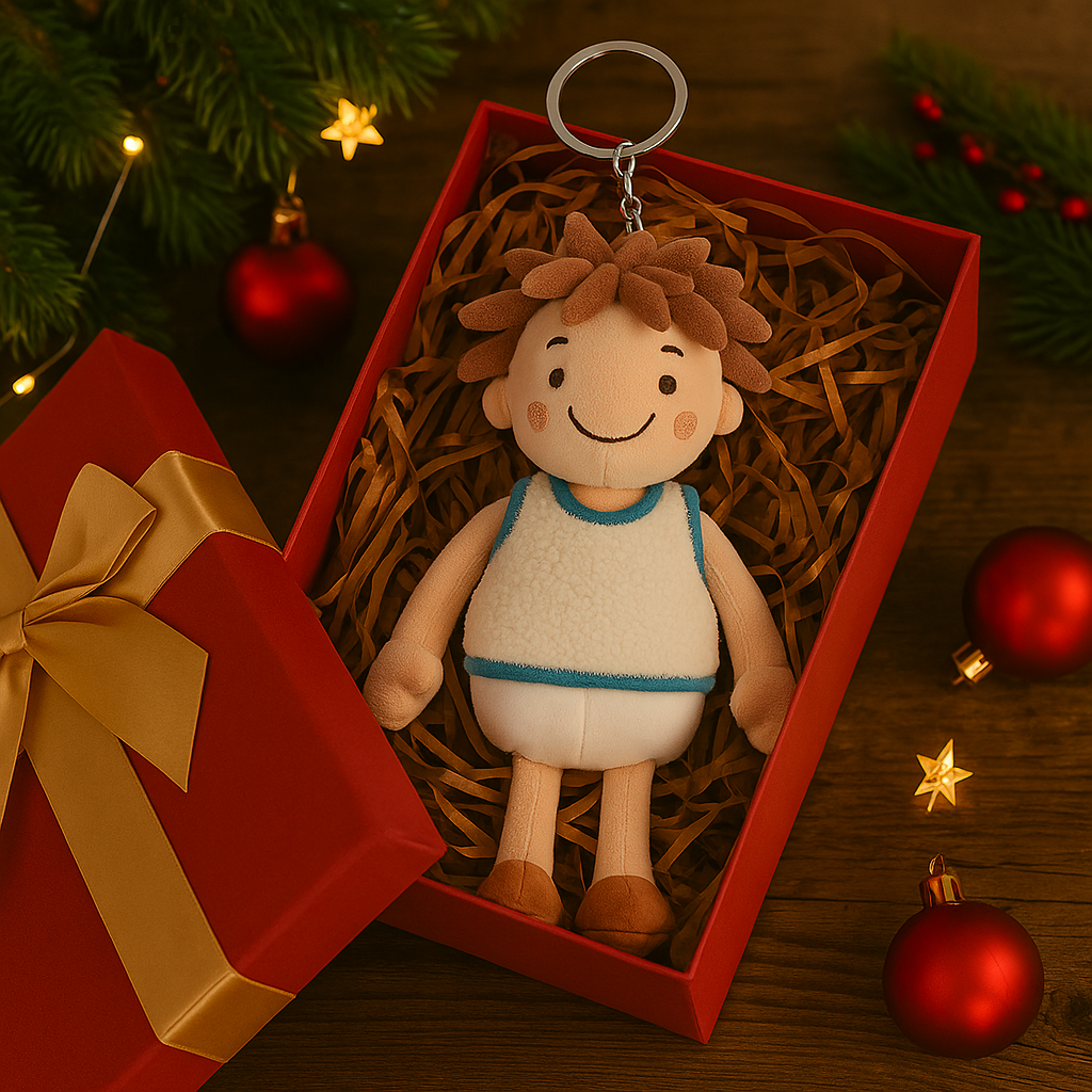 Personalisierte Foto-Plüschpuppe, Plüsch-Schlüsselanhänger, Weihnachtsgeschenk für Sie, personalisierter Plüschpuppen-Taschenanhänger für Paare