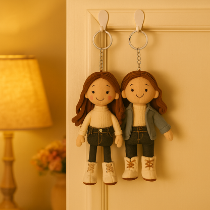 Personalisierter Plüsch-Schlüsselanhänger mit Familienfoto – ein wertvolles Geschenk für Familientreffen