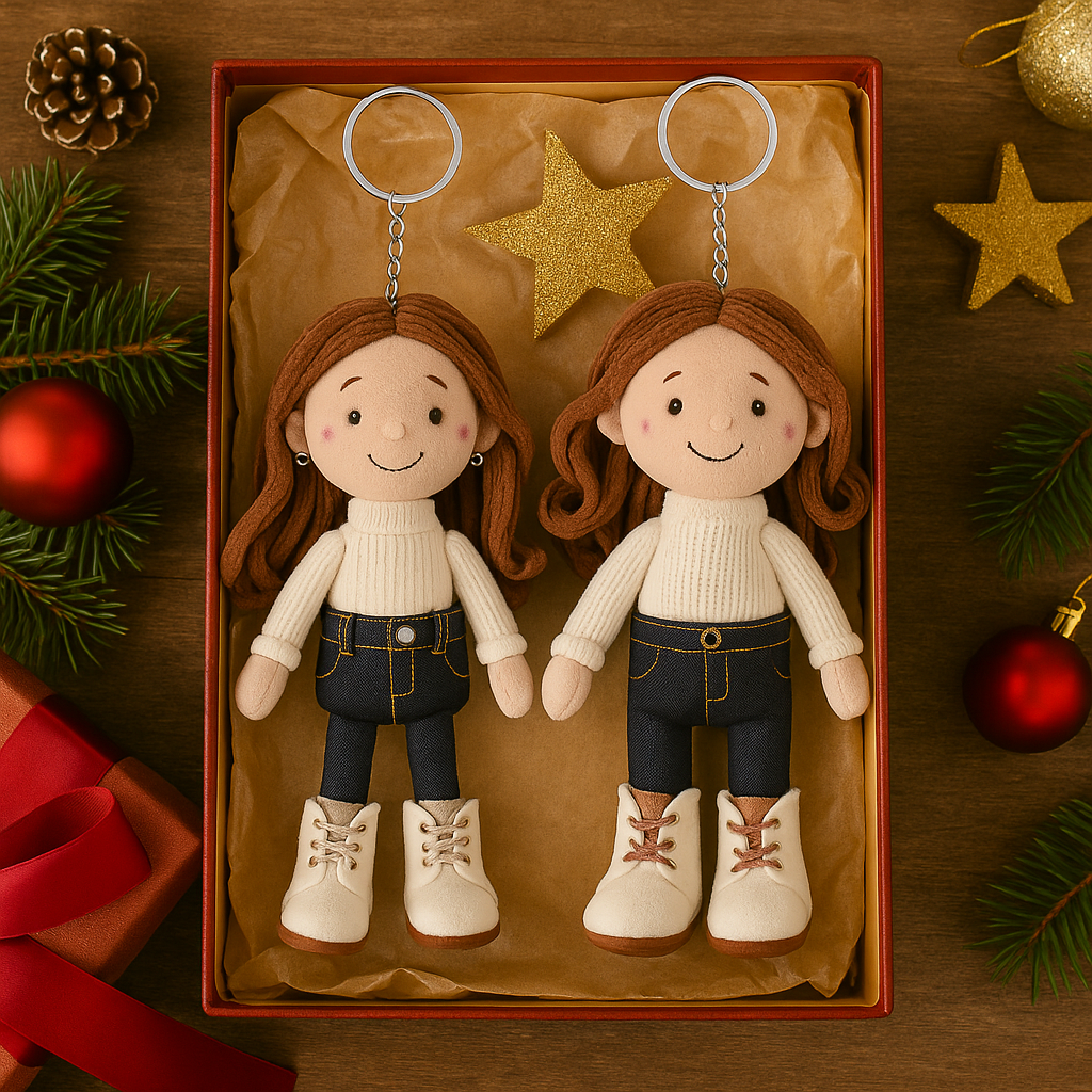 Personalisierter Plüsch-Schlüsselanhänger mit Familienfoto – ein wertvolles Geschenk für Familientreffen