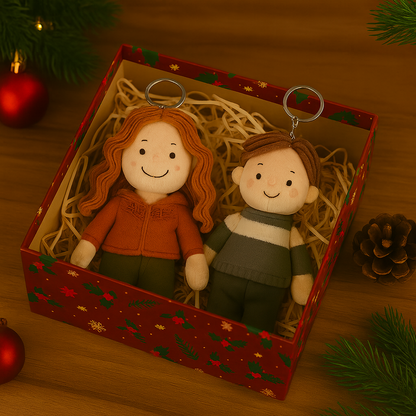 Personalisiertes Plüschtier-Geschenk für Mama: Foto-Plüschpuppen-Schlüsselanhänger, Geschenk für sie