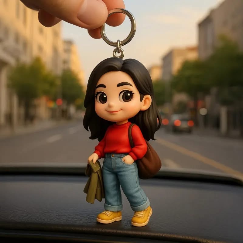 Personalisierter 3D-Schlüsselanhänger vom Foto – Entdecker Figur, Geschenk für Abenteuerliebhaber