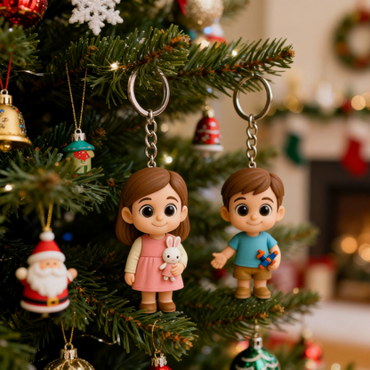 Personalisierter 3D-Schlüsselanhänger vom Foto – Individuelles Weihnachtsgeschenk für die Feiertage