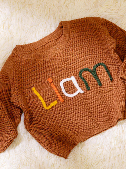 Baby-Sweatshirt für jeden Tag – Bestickter Name, weiche Baumwollmischung zum Spielen