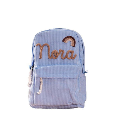 Individueller Kinderrucksack – Vor- und Zuname personalisiert aus Cord