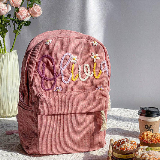 Langlebiger Kinderrucksack aus Cord – Personalisierte Geschenkidee