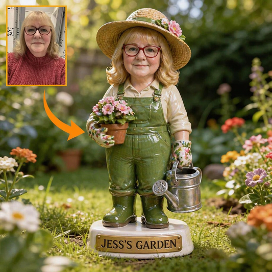 Personalisierte Gärtner Gnome Acryl Plaque Stake – benutzerdefinierte Foto Garten Liebhaber Geschenk, einzigartige Outdoor Dekor