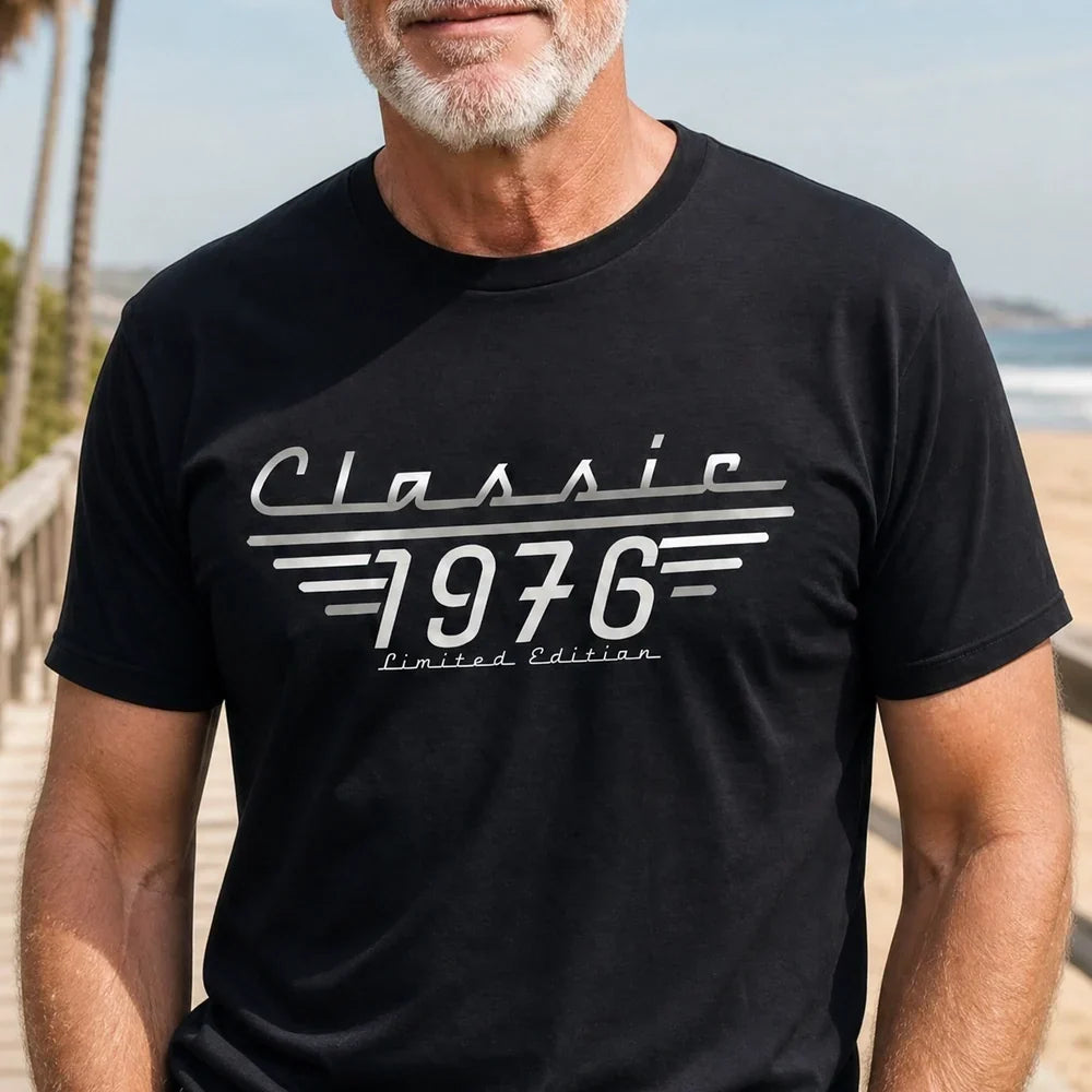 Personalisiertes klassisches T-Shirt im Vintage-Stil (Limited Edition) – ein einzigartiges Geschenk für Papa, Ehemann und Opa