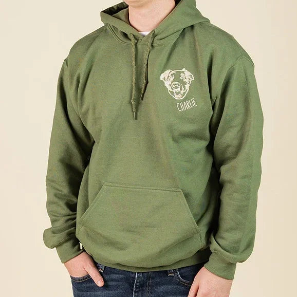 Individuelles Haustierportrait-Sweatshirt – Einzigartiger bestickter Hoodie & T-Shirt