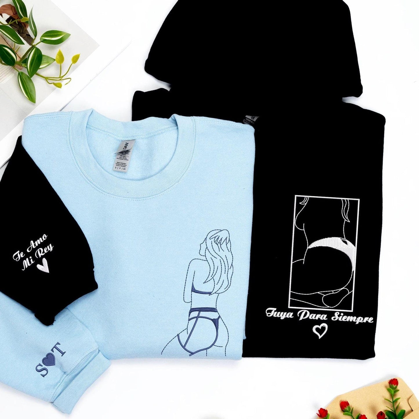 Handgefertigter Hoodie mit Liebesbrief – personalisierte Stickerei für ein einzigartig romantisches Geschenk