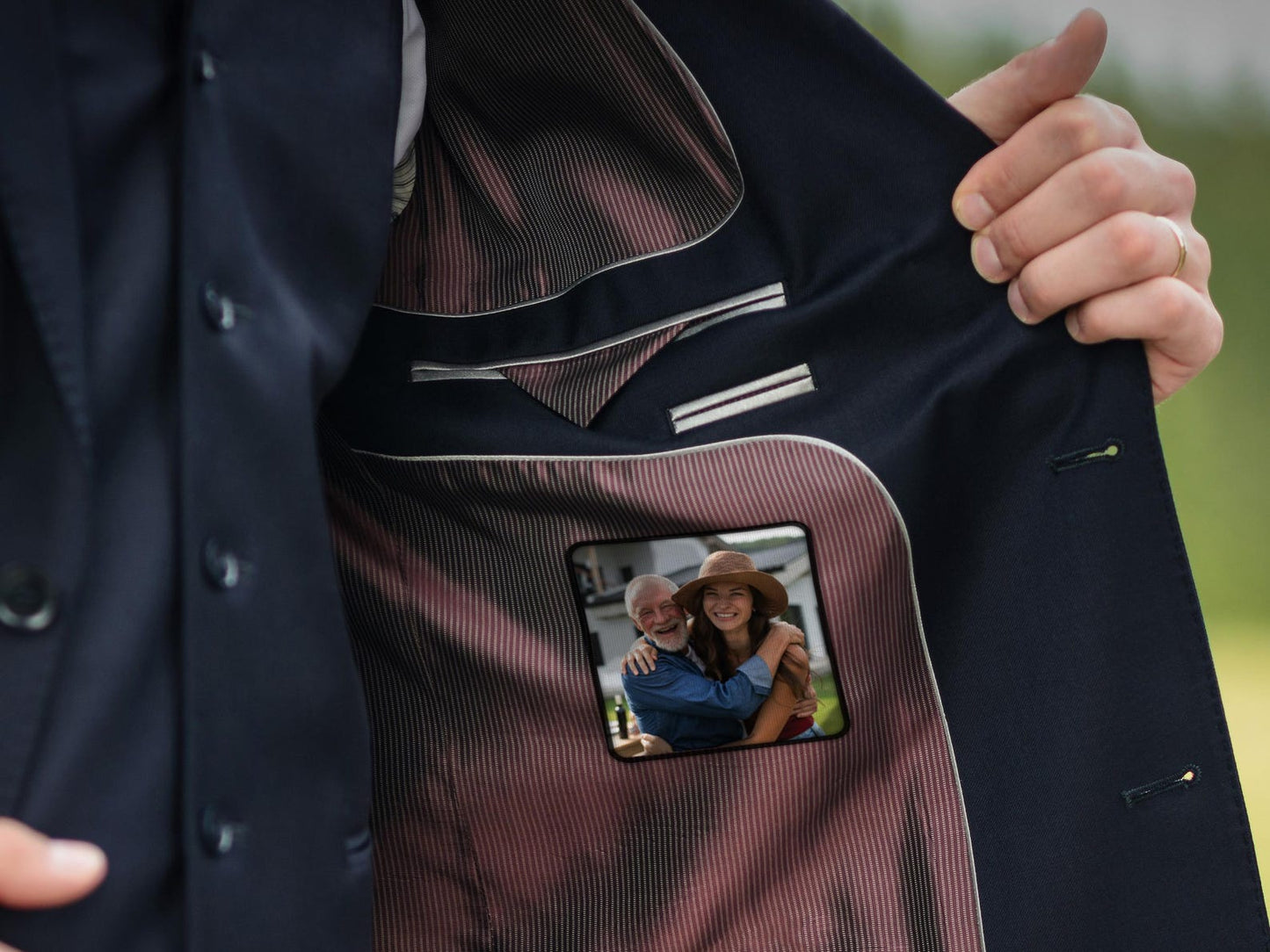 Personalisierter Foto Krawattenaufnäher, Krawattenfoto Vater der Braut Geschenk, Krawattenfoto Aufnäher, Personalisierte Geschenke für Papa, Vater des Bräutigams, Opa Geschenk