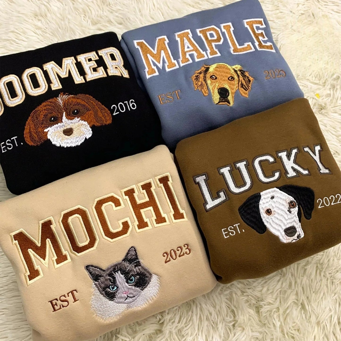 Sweatshirt mit Tiermotiv, bestickter Hunde-Hoodie, personalisiertes Sweatshirt mit Hundemotiv (nach Foto bestickt), Geschenk für Tierliebhaber, Geschenk für Mama