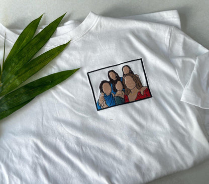 Individuell bestickter Hoodie mit Foto, personalisiertes Partner-Sweatshirt, romantische Partner-Bekleidung