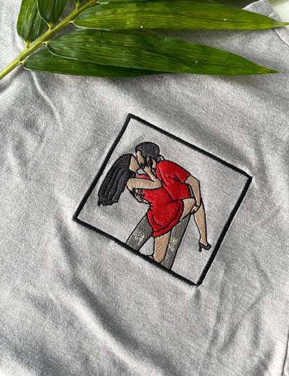 Individuell bestickter Hoodie mit Foto, personalisiertes Partner-Sweatshirt, romantische Partner-Bekleidung
