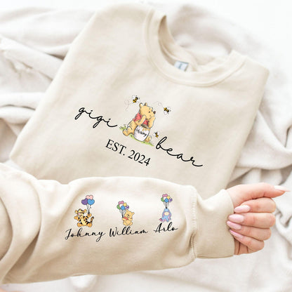 Personalisiertes Mama Bear Hoodie - Anpassbares Muttertags-Shirt
