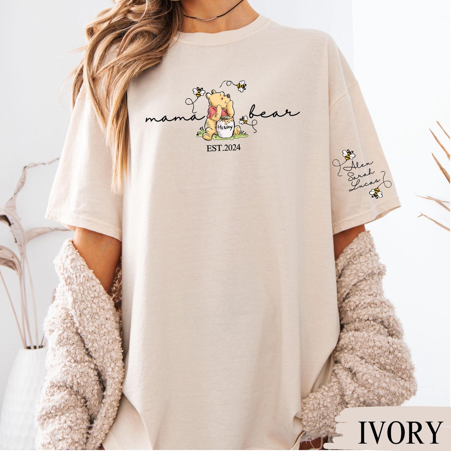 Mama Bear Sweatshirt mit Kindernamen - Einzigartiges Muttertagsgeschenk