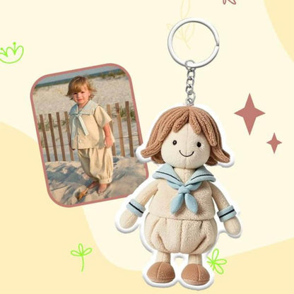 Personalisierter Plüschpuppen-Schlüsselanhänger mit Fotodruck – Einzigartige Weihnachtsgeschenke
