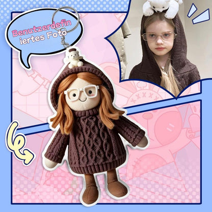 Personalisierter Foto-Plüschpuppen-Schlüsselanhänger – Geschenk für Sie und Paare