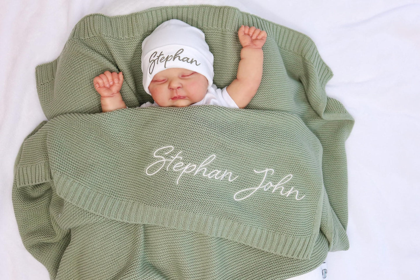 Personalisierte Babydecke – Individuell besticktes Neugeborenengeschenk für Babypartys und Geburtstage