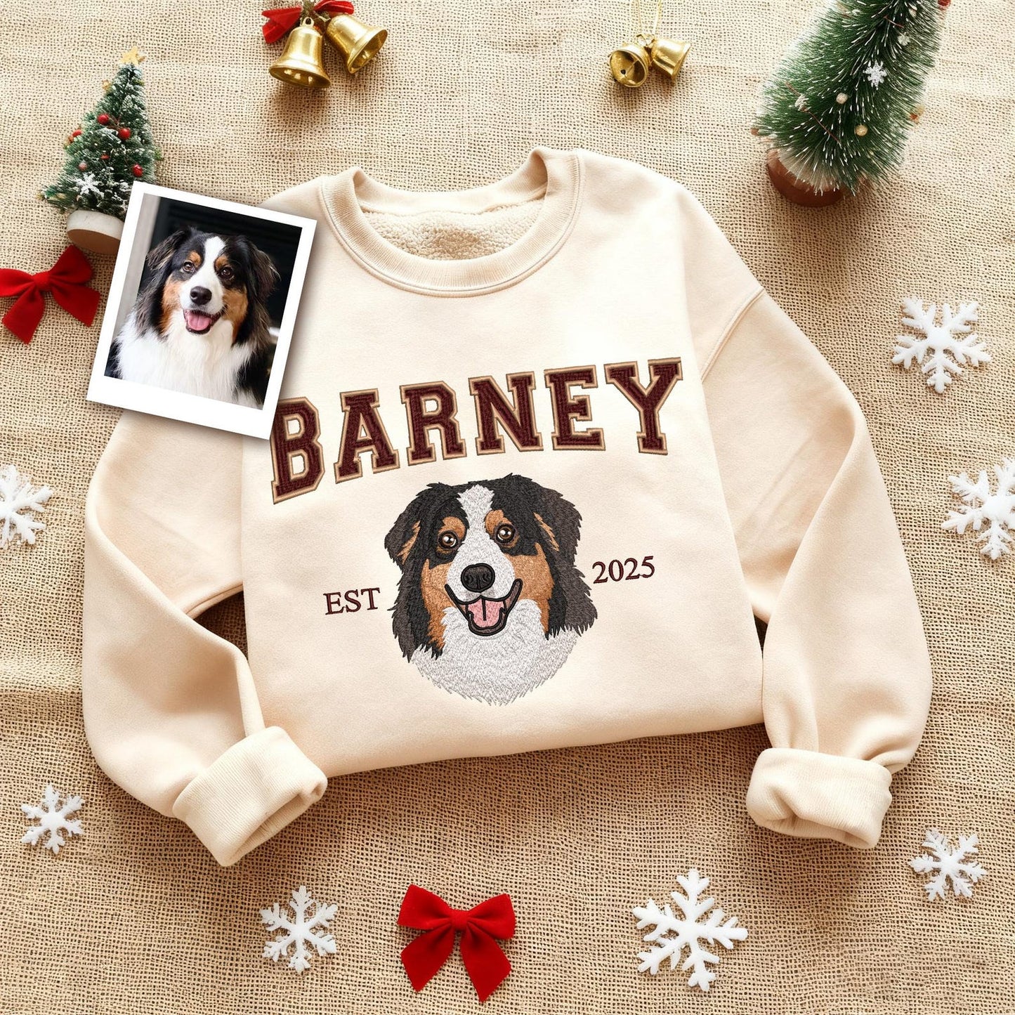 Sweatshirt mit individueller Haustierporträt-Stickerei: Das perfekte Geschenk für Hunde- und Katzenliebhaber