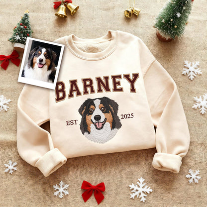 Sweatshirt mit individueller Haustierporträt-Stickerei: Das perfekte Geschenk für Hunde- und Katzenliebhaber