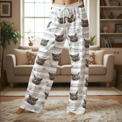 Schlafanzug mit individuellem Haustierfoto, personalisierte Nachtwäsche mit Haustiermotiv, Partner-Outfit für die ganze Familie, süßes Geschenk für Haustierliebhaber, individuelles Pyjama-Set