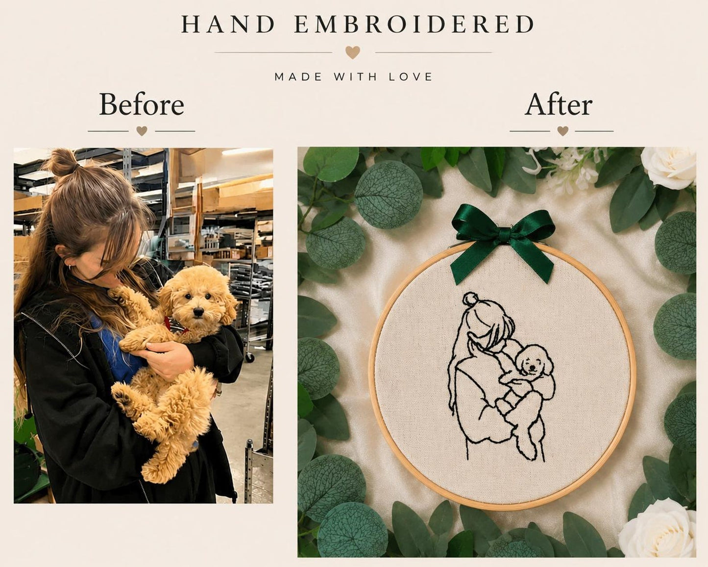Individueller Stickrahmen nach Foto, personalisiertes Stickporträt, Stickrahmen für Paare (Linienkunst), Hochzeitsgeschenk, Geschenk für Ehefrau oder Ehemann