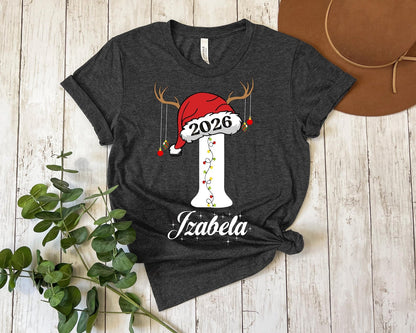 Personalisiertes Familien-Weihnachts-Shirt 2026, Weihnachts-Shirt 2026, Weihnachts-Familien-Schlafanzug, Weihnachts-Shirts, Personalisiertes Weihnachts-Shirt