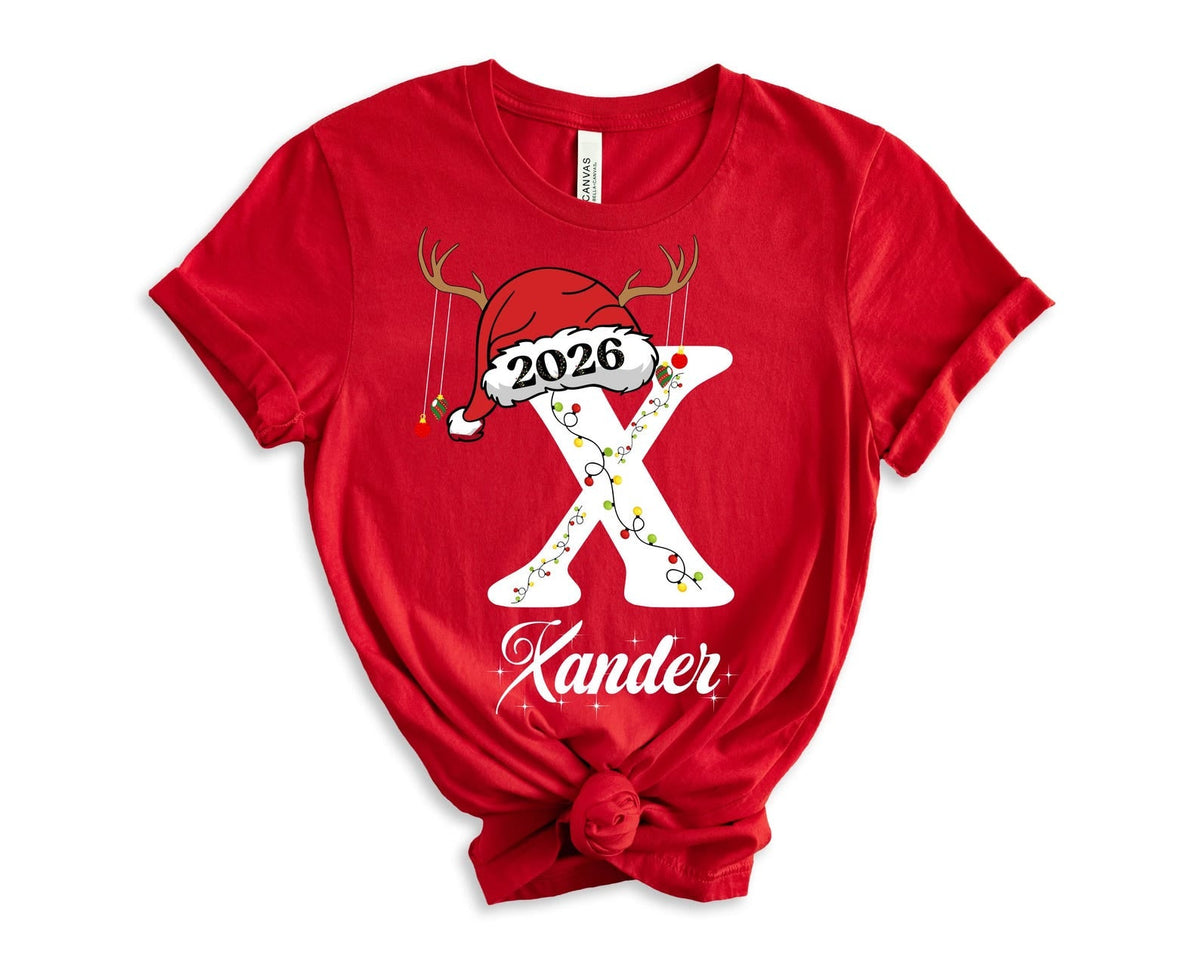 Personalisiertes Familien-Weihnachts-Shirt 2026, Weihnachts-Shirt 2026, Weihnachts-Familien-Schlafanzug, Weihnachts-Shirts, Personalisiertes Weihnachts-Shirt