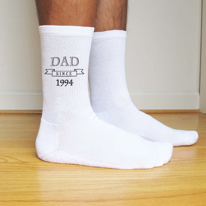 Personalisierte Socken für Papa zum Vatertag, lustige Socken mit Namen oder Datum – Papa-Socken sind das perfekte Geschenk für Papa