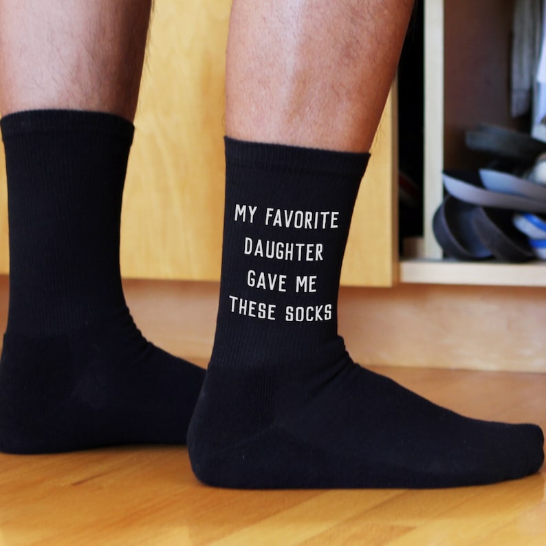 Vatertagsgeschenk, lustige Papa-Socken, Baumwollsocken – ein witziges Geschenk für Papa, Opa oder Stiefvater, Geschenke für Papa von den Kindern