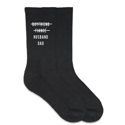 Vatertagsgeschenk, lustige Papa-Socken, Baumwollsocken – ein witziges Geschenk für Papa, Opa oder Stiefvater, Geschenke für Papa von den Kindern